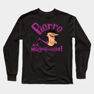 Pierre the amazing moustache acrobat Long Sleeve T-Shirt